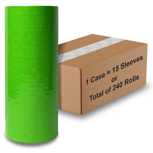 1 Case of Green Label for Monarch Pricing Labeler 1110, 1105, 1107 (15 Sleeves)