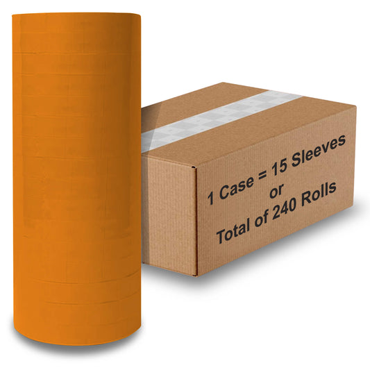 1 Case of Orange Label for Monarch Pricing Labeler 1110, 1105, 1107 (15 Sleeves)