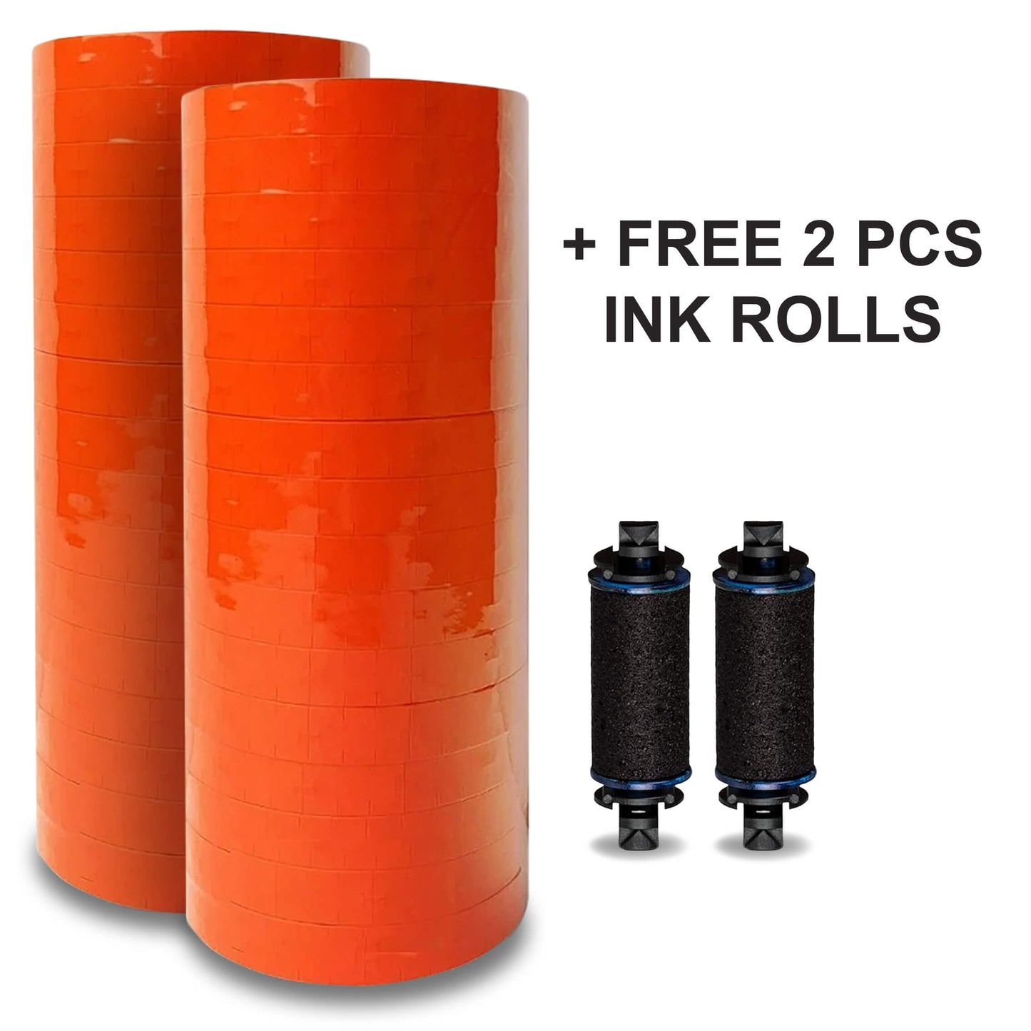 2 Sleeves Red Label for Monarch Pricing Labeler 1110, 1105, 1107 = 32 Rolls + Ink