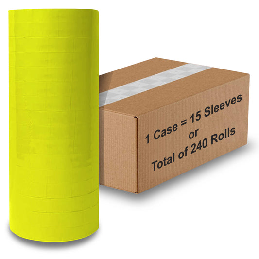 1 Case of Yellow Label for Monarch Pricing Labeler 1110, 1105, 1107 (15 Sleeves)